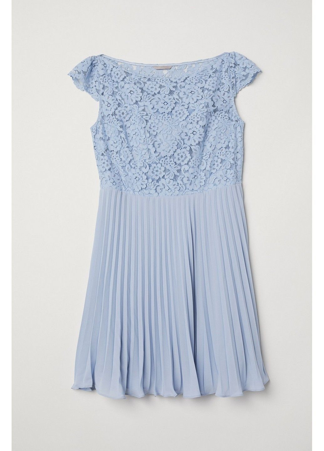 Блакитна вечірня сукня H&M однотонна