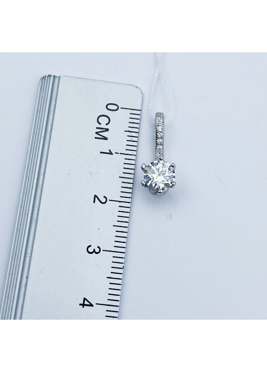 Кулон срібний з муасанітом та кубічним цирконієм 1,07 г No Brand (369736630)