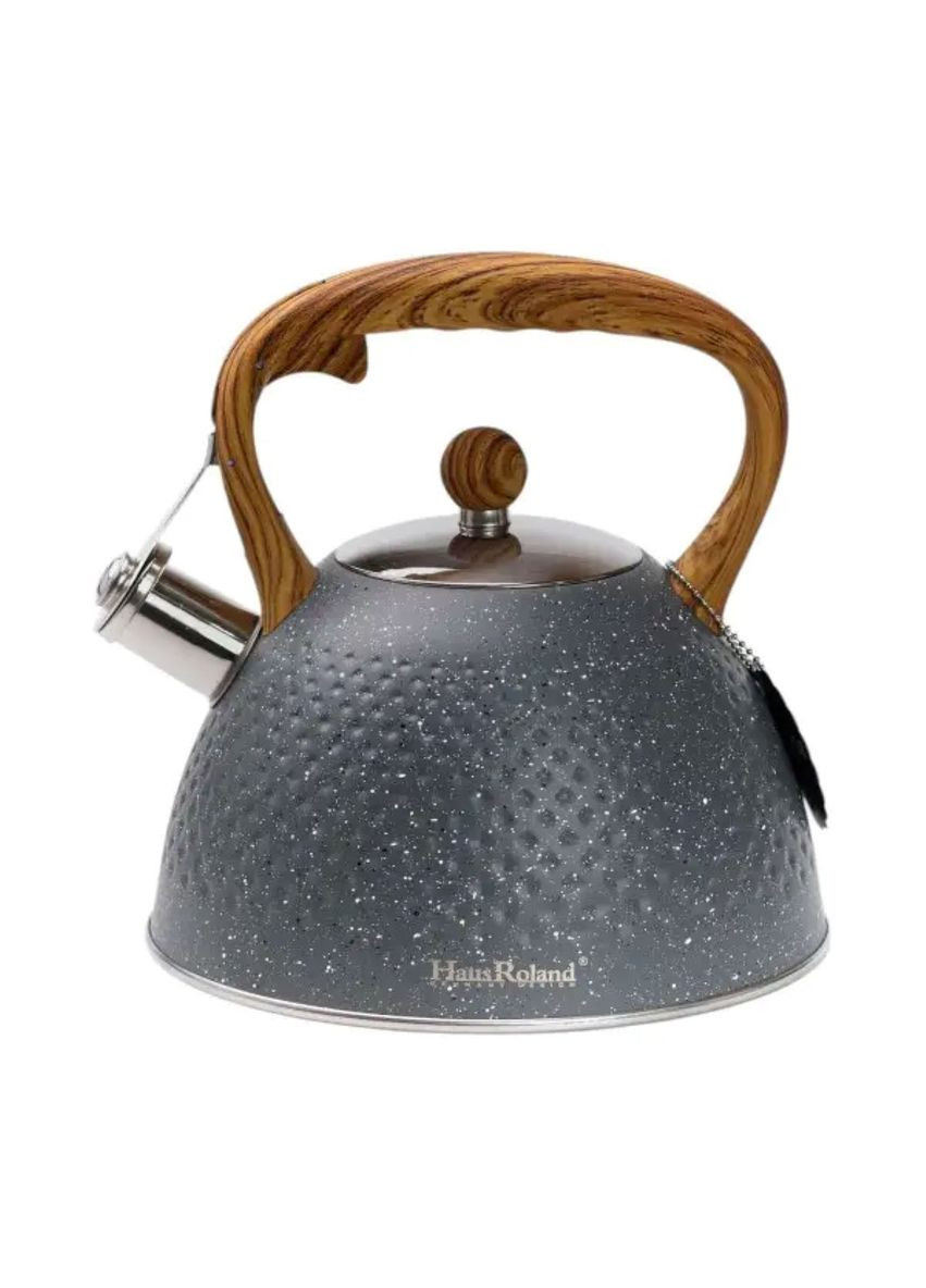 Чайник на 3 літри зі свистком сірий потрійне дно HP33535G Yiwu (353502945)