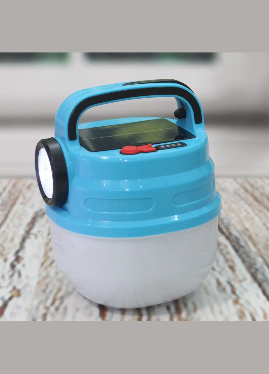 Портативный подвесной аккумуляторный фонарь для кемпинга с солнечной батареей HB-V80 Solar Camping Light, Голубой No Brand (334011217)