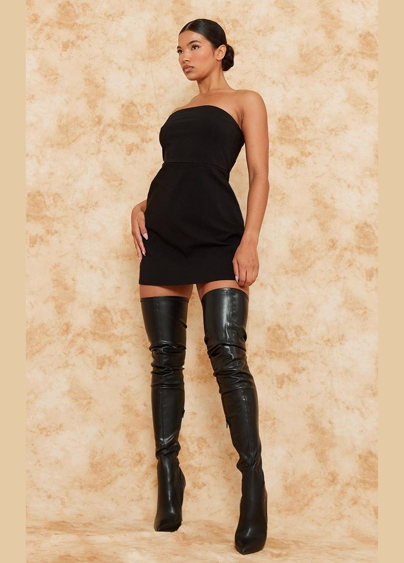 Черное платье PrettyLittleThing