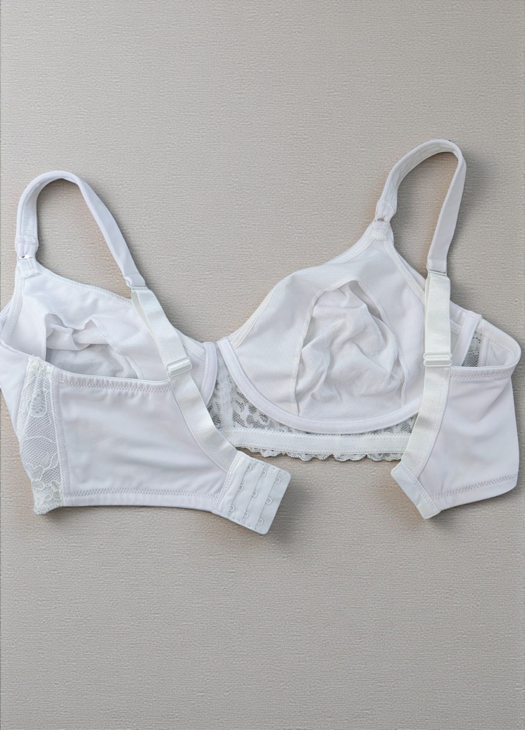 Білий балконет післяопераційний бюстгальтер з м'якими чашками без кісточок FS без кісточок поліестер, бавовна