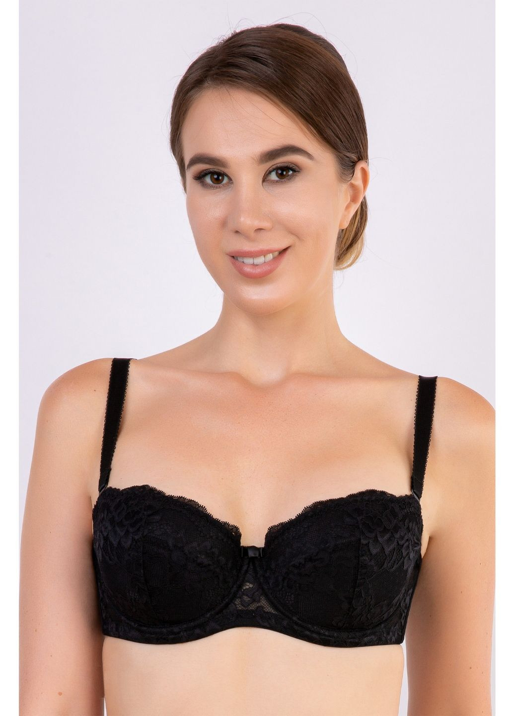 Чёрный бюстгальтер Lauma с косточками