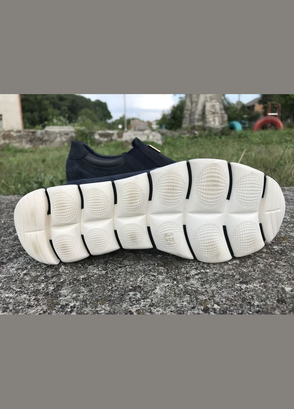 Синие женские кожаные слипоны в синем цвете, Bistfor