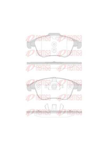 Колодки тормозные дисковые передние RENAULT MEGANE III 08-,ESTATEIII 09-,SC?NICIII 09-,GRAND SC?NICIII 09 1350.30 Remsa (361637281)