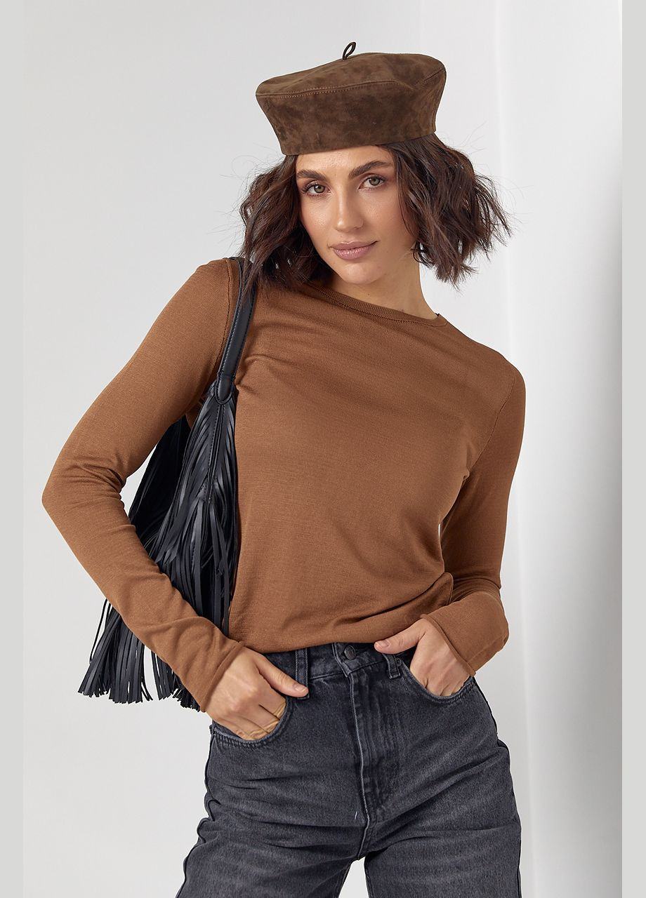 Женский лонгслив с вискозного плетения Lurex (319311918)