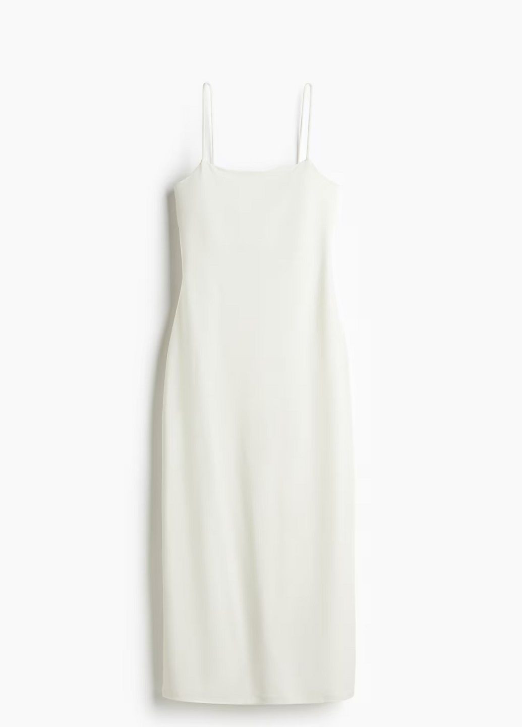 Молочное кэжуал платье H&M однотонное