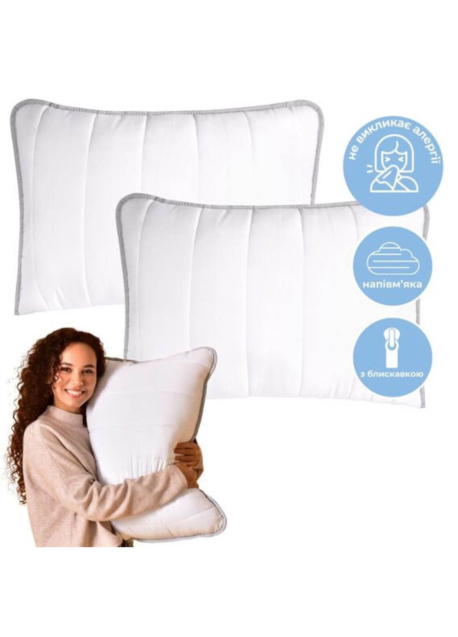 Набор подушек 50х70 2шт. на молнии белого цвета LINE 8-35510*001 IDEIA (330823047)