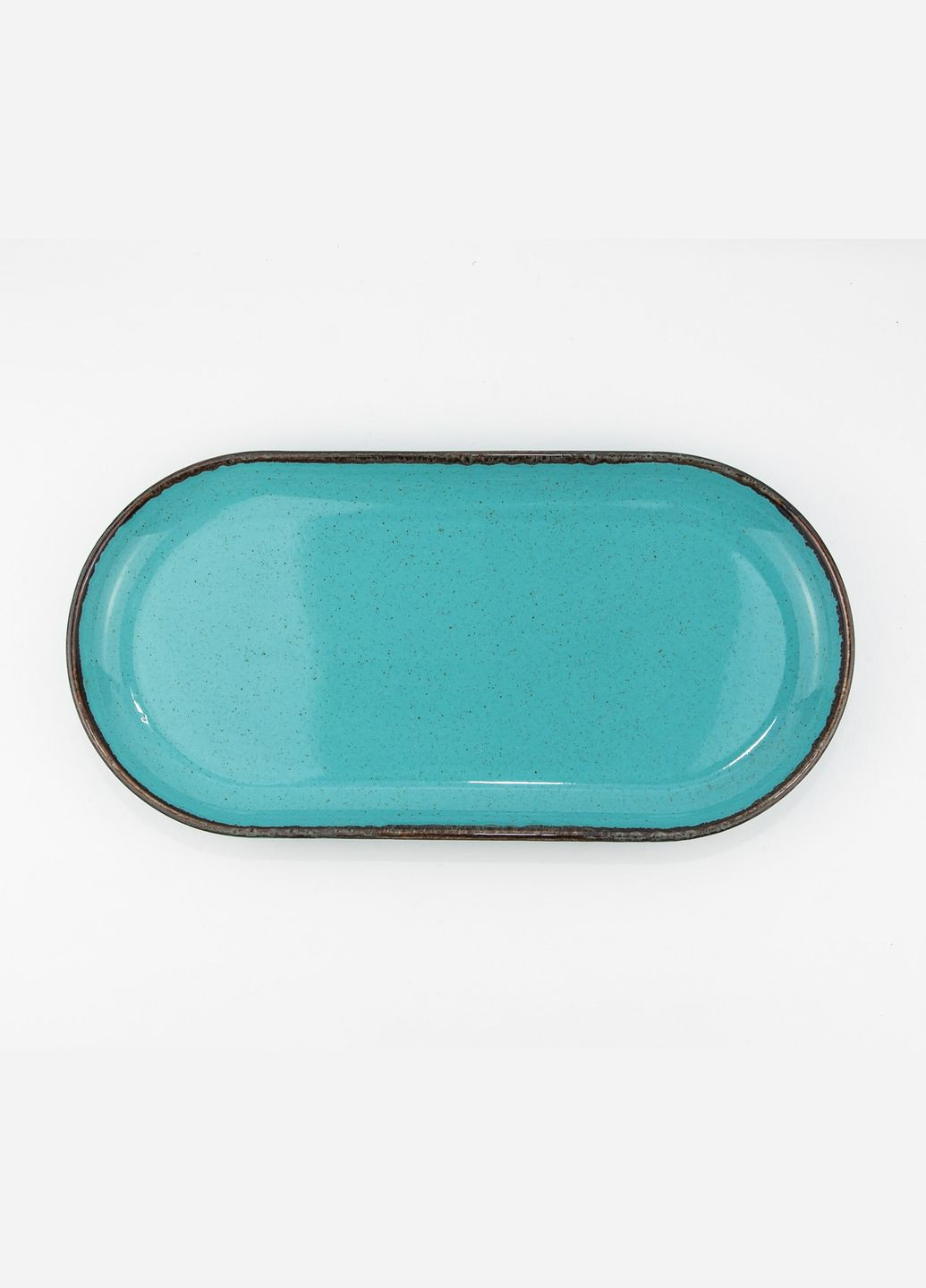 Тарелка овальной формы Seasons Turquoise 118130 30см Овальное блюдо из фарфора Элитная посуда Porland (277949243)