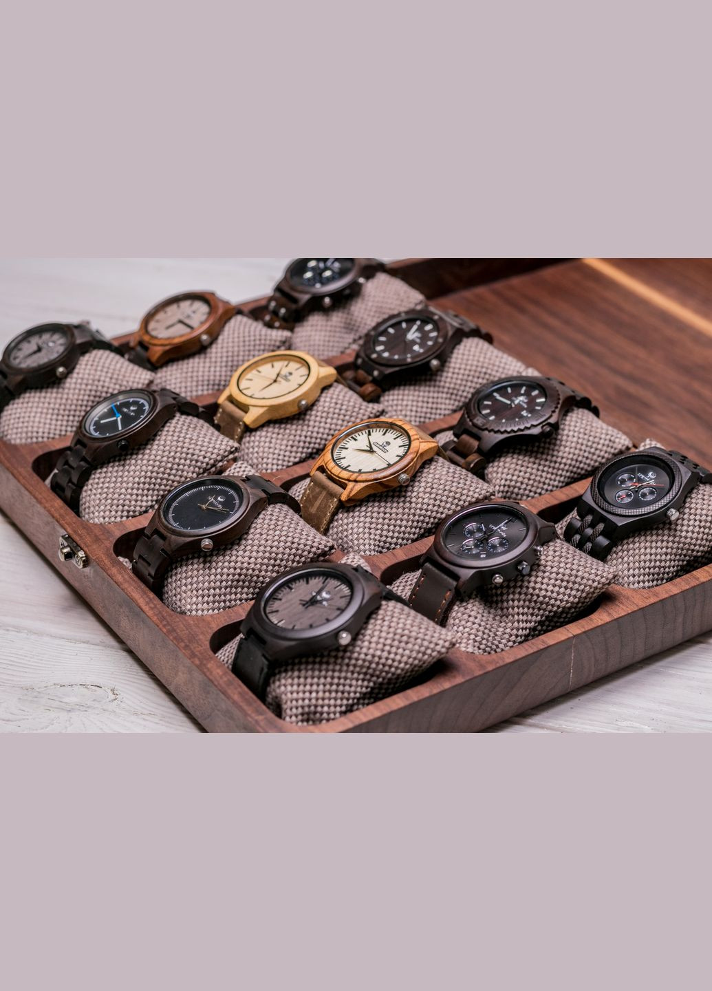 Цельная шкатулка для двенадцати часов с деревянной крышкой EcoWalnut (295443838)