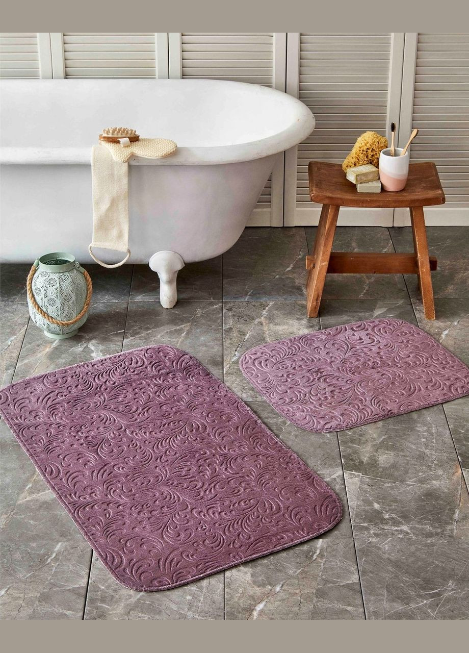 Набір килимків - Delora murdum фіолетовий 60*100+50*60 Karaca Home (275393220)