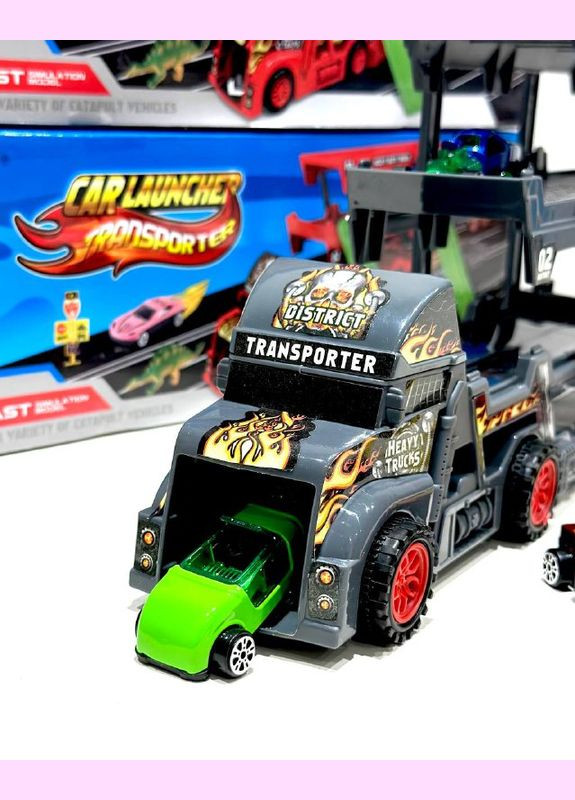 Набор машинок автовоз K180A10 трейлер с машинками 6 шт. Fun Game (327216212)