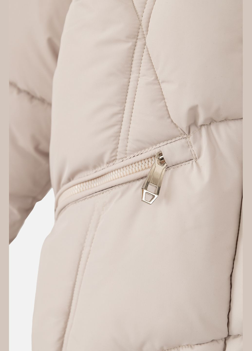 Молочная зимняя куртка для девочки цвет молочный cb-00229565 Yuki