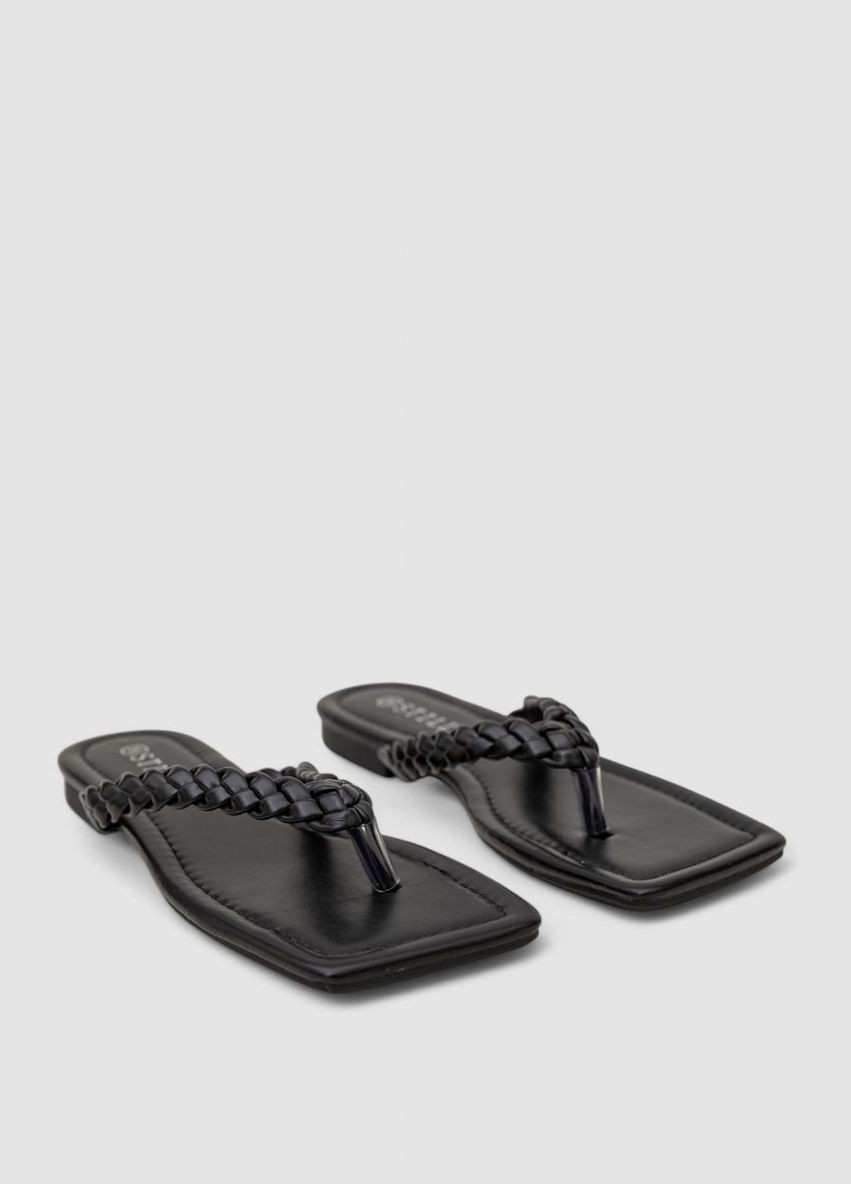 Черные шлепанцы женские,, 248rl115 Stilli