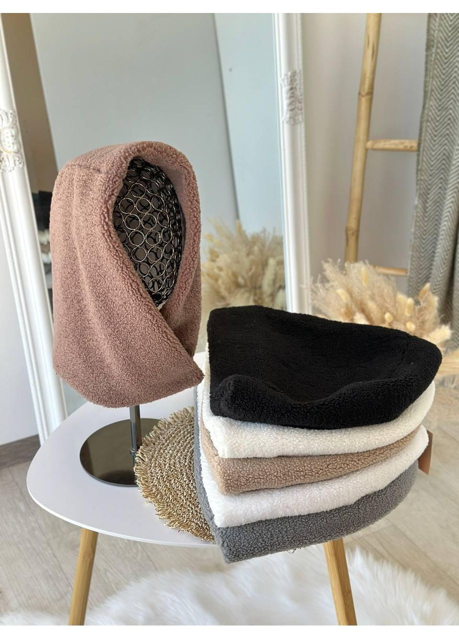 Женский капор Тедди с подкладкой на флисе. Стильный Каппор Тедди на магнитных пуговицах Серый No Brand (362917478)