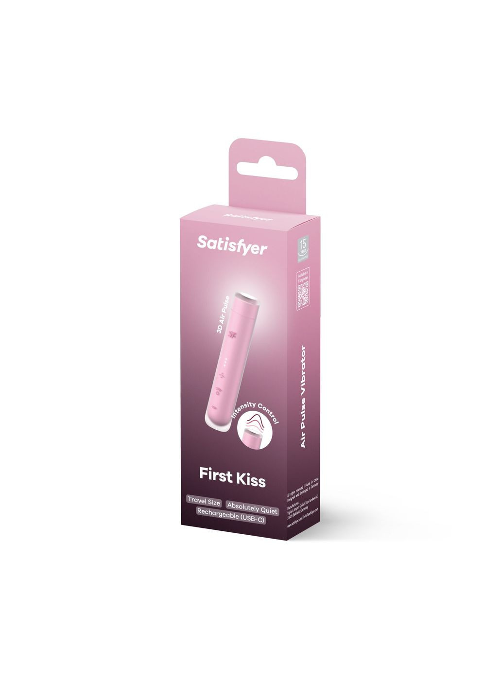 Вакуумный стимулятор First Kiss, технология 3D Air Pulse, 30 режимов, двойной силикон Satisfyer (323653734)