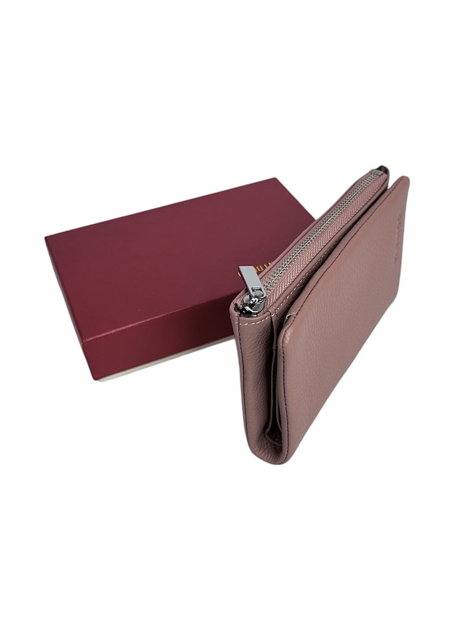 Жіночий гаманець з натуральної шкіри H.Verde 0811 рожевий 13.5 х 9 х 2.5 Cossni (367263528)