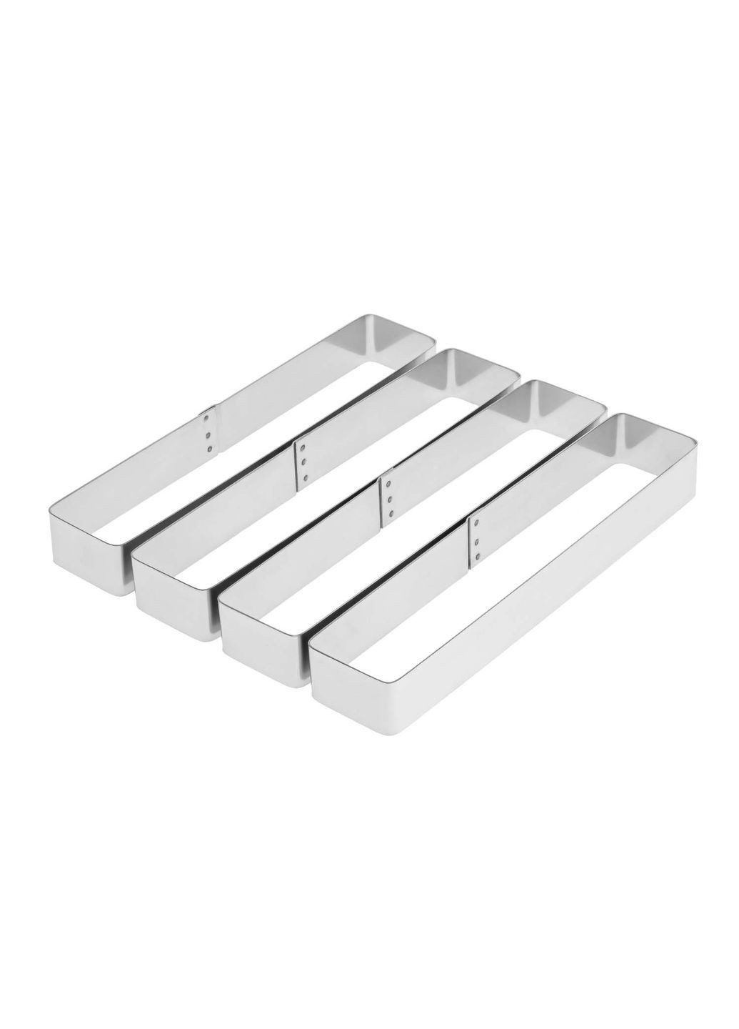 Металлические прямоугольные формочки порционные для эклеров пирожных и тарталеток 20х4х2.5 см (набор из 4 шт.) Master Class (362357544)