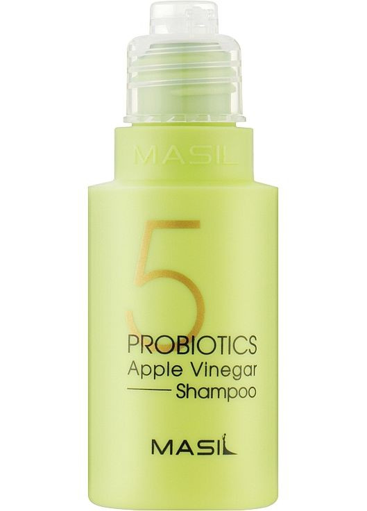 Мягкий безсульфатный шампунь с проботиками и яблочным уксусом 5 Probiotics Apple Vinegar Shampoo 50ml MASIL (368637130)