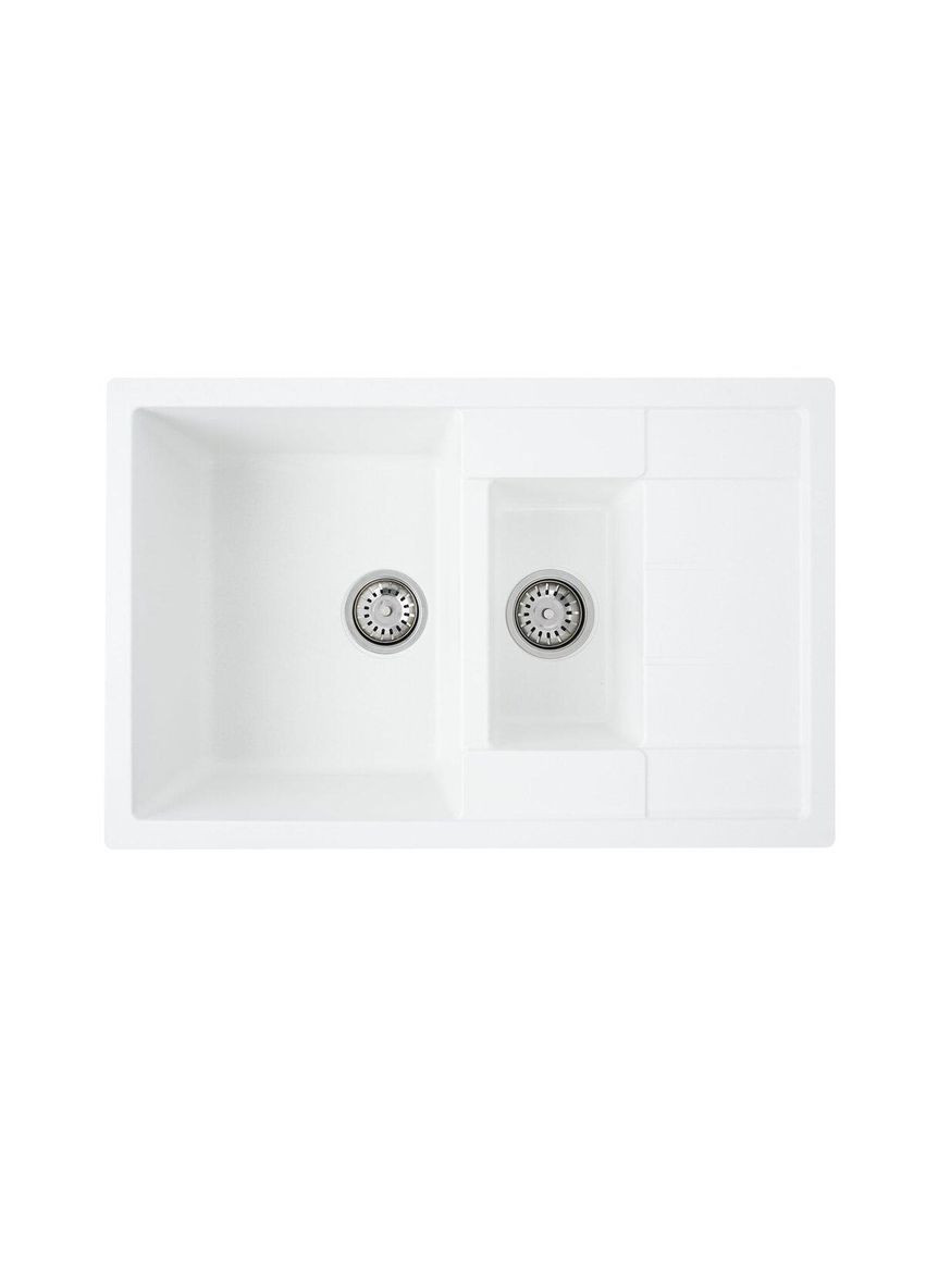 Гранітна мийка для кухні TOSKANA 7850W матова Білосніжна Valeso (342070995)