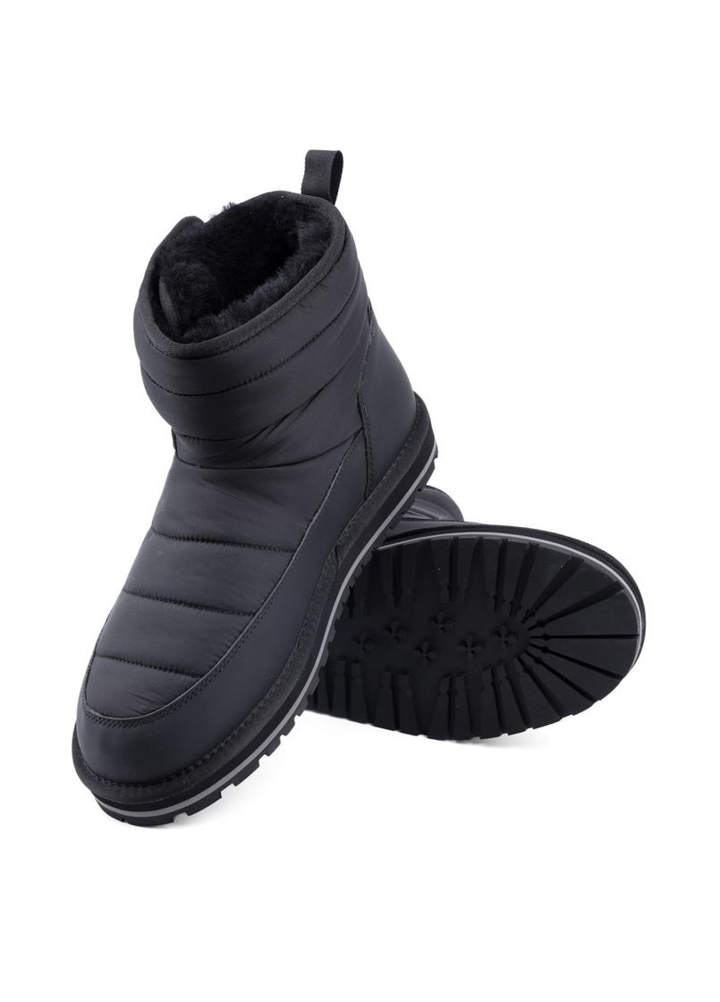 Черные зимние мужские ботинки f161a202 черный ткань Miguel Miratez