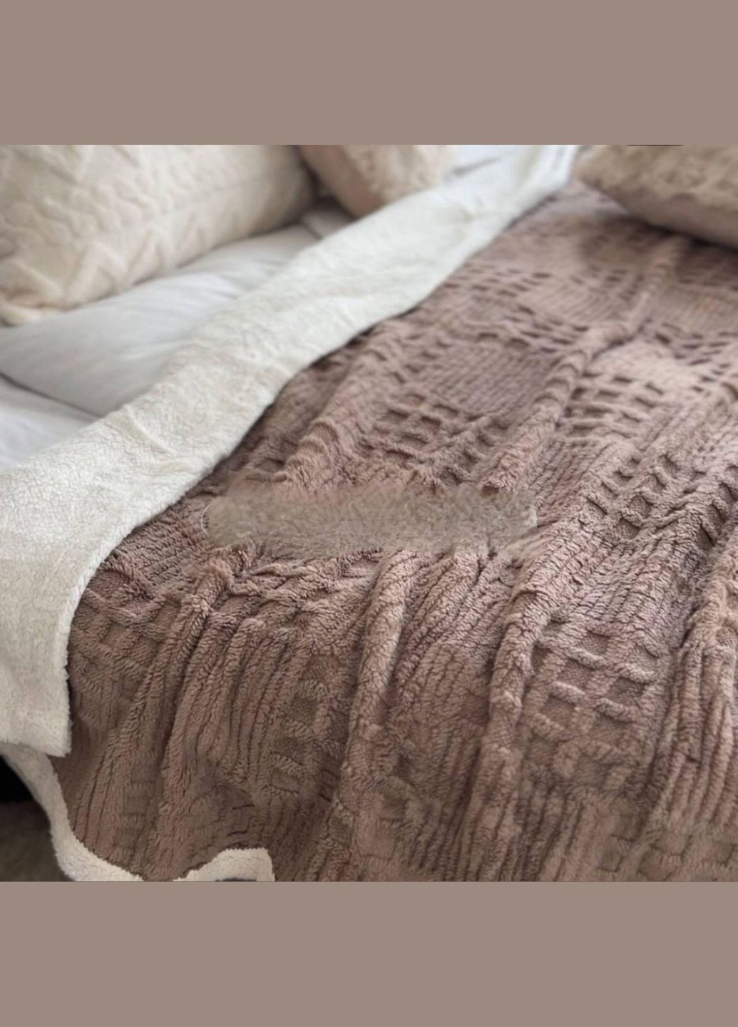 Теплый плед на овчине Евро 200х230 Моко (П4vik-pled-ovchina-002-03) No Brand (316230721)