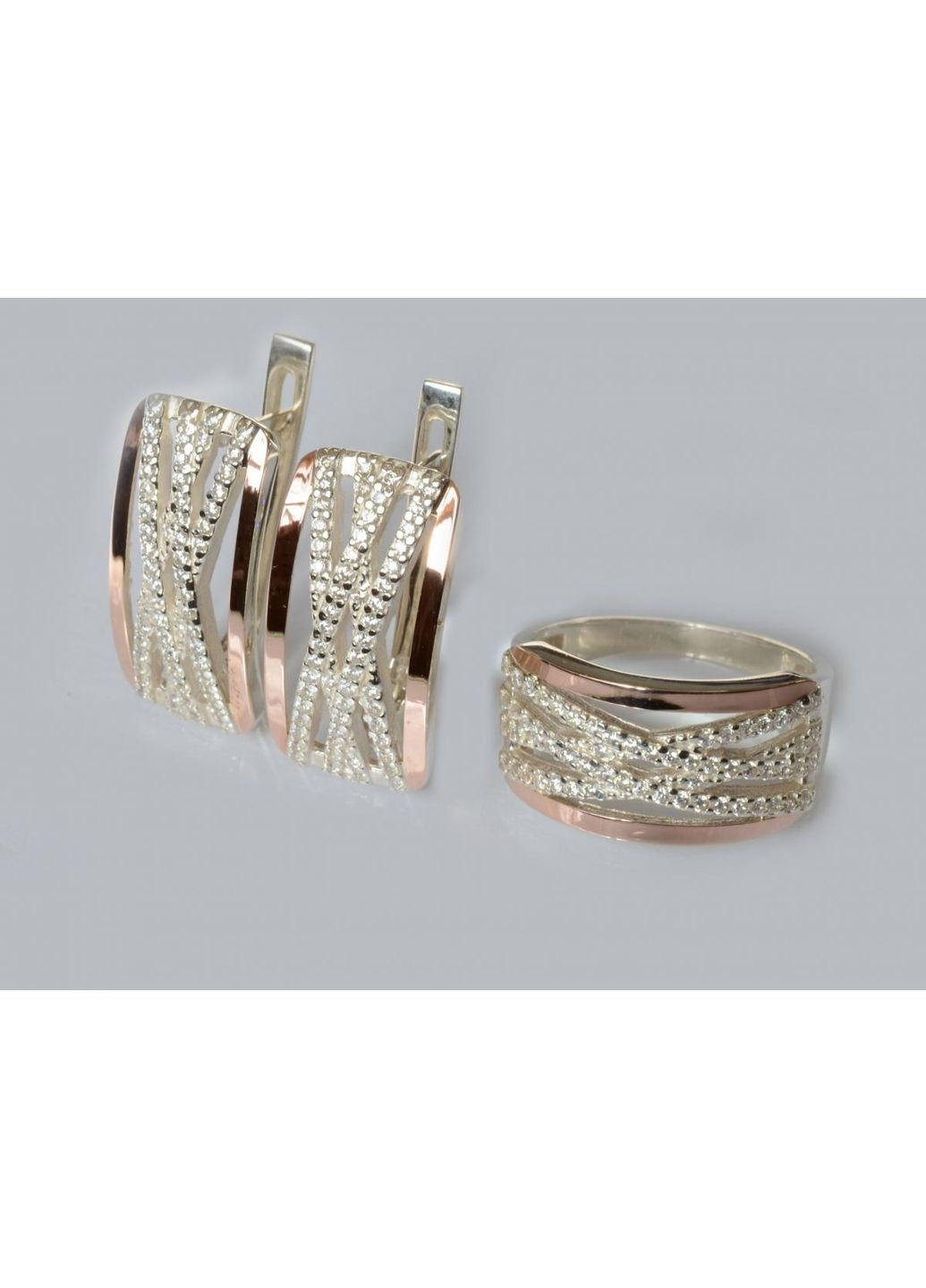 Серебряный набор с золотыми пластинами Silver Style (367112994)