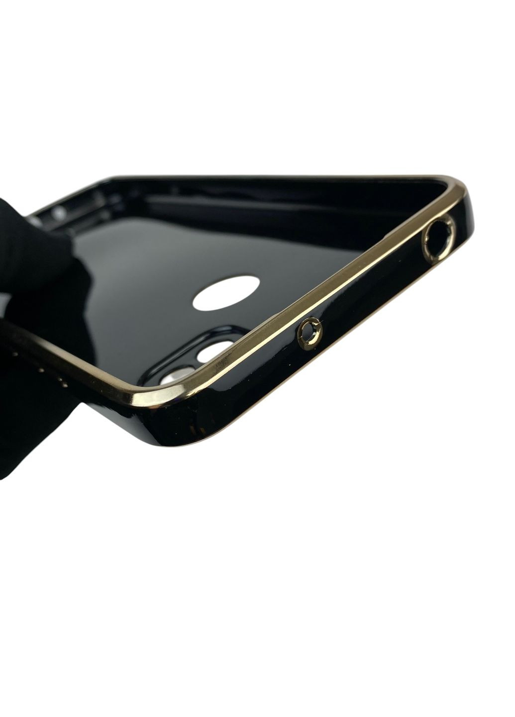 Чехол для Redmi 10A с кольцом MagSafe с золотой окантовкой на сяоми редми 10а черный gs1 Xiaomi (366230477)