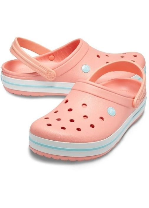 Персиковые сабо crocband clog melon ice blue m4w6-36-23 см 11016-w Crocs