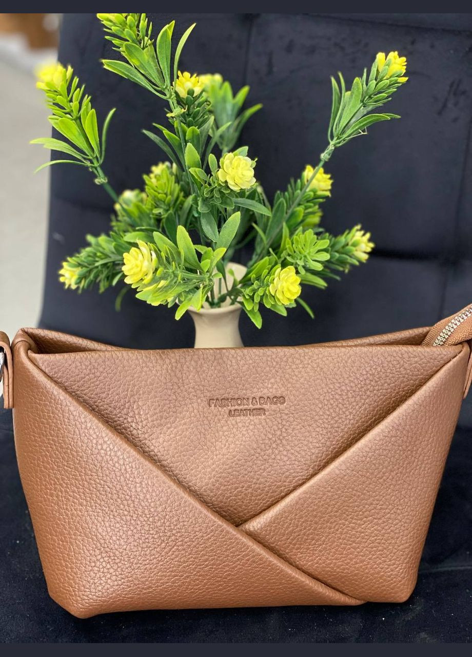 Жіноча сумка з пористої еко-шкіри кавового кольору 32151 Fashion (338187840)