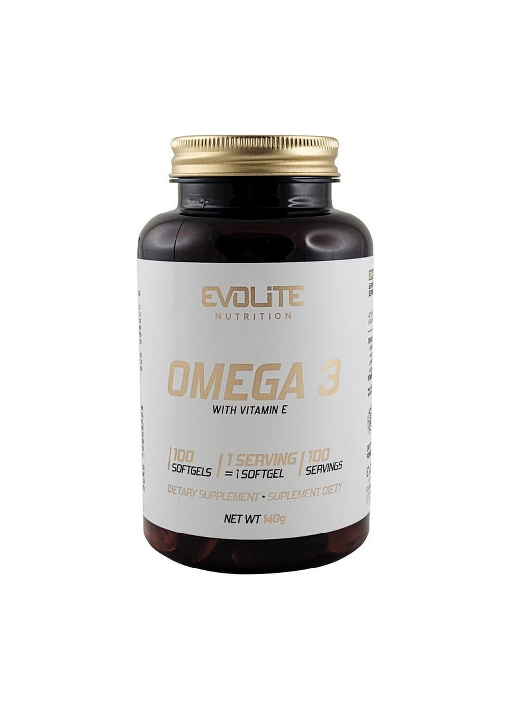 Жирні кислоти Omega 3, 100 капсул Evolite Nutrition (293339379)