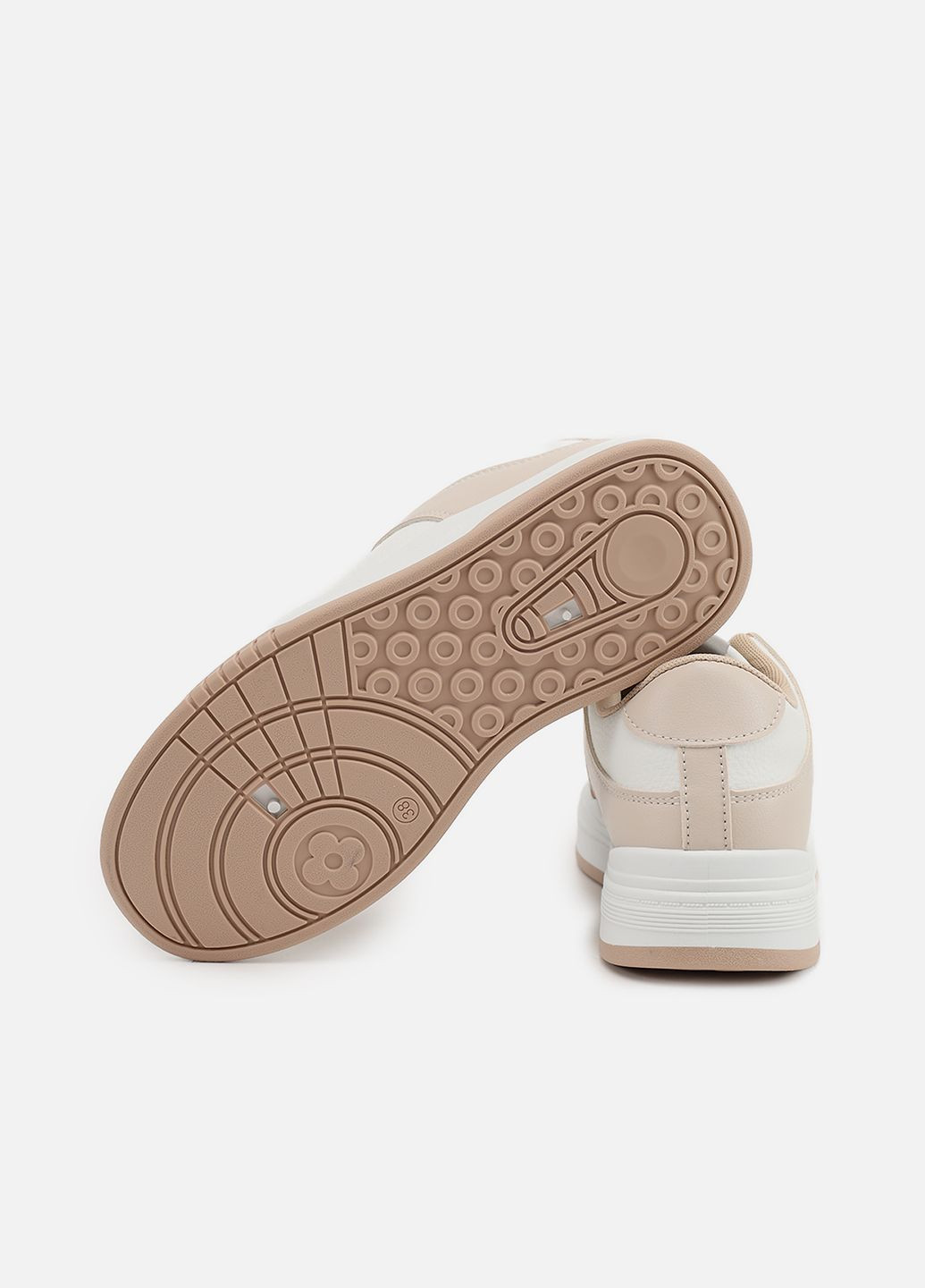 Бежеві кеди на платформі жіночі колір бежевий cb-00264102 Yuki