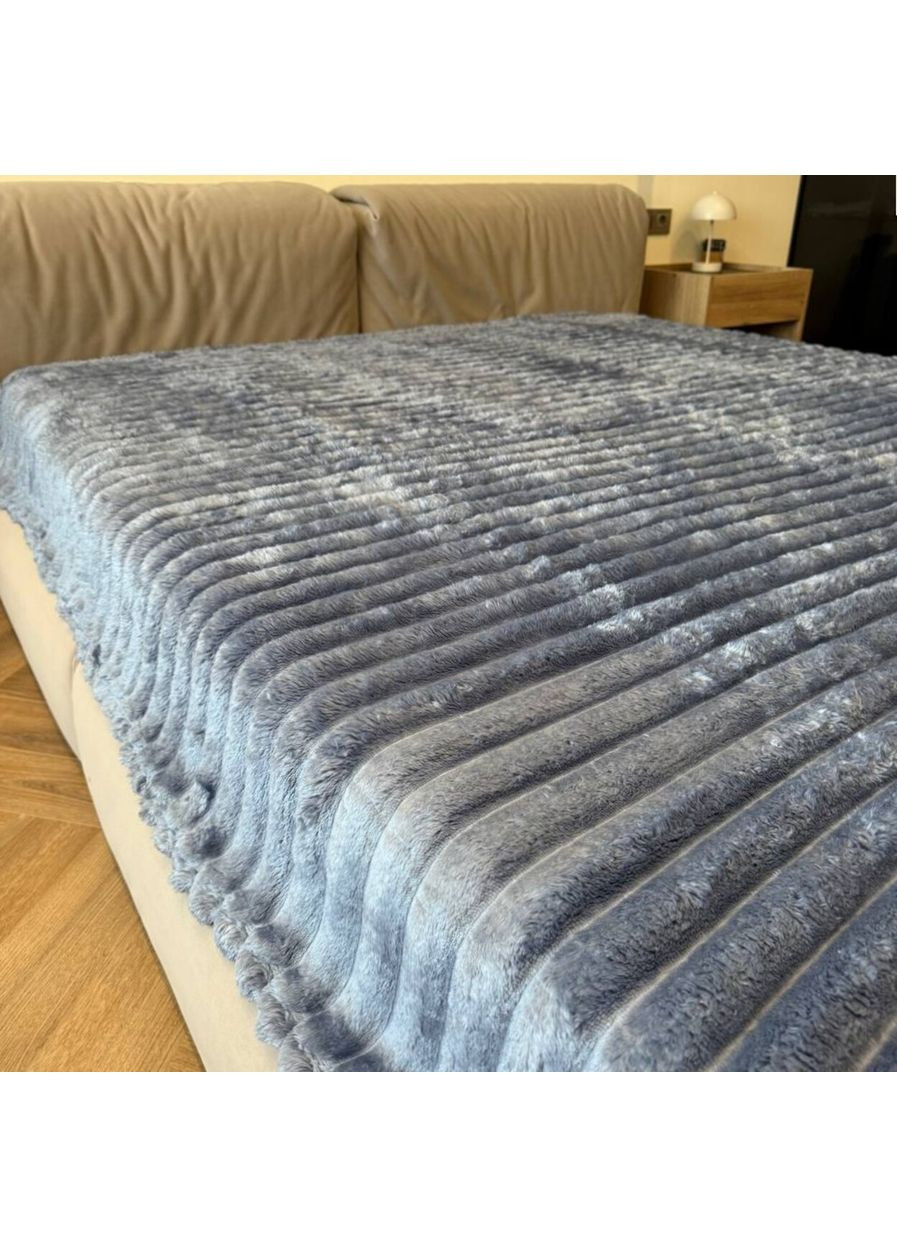 Плед-покривало флісовий євро синій 200х230 Королівський Шарпей PKS7 Malloory Home (351360875)