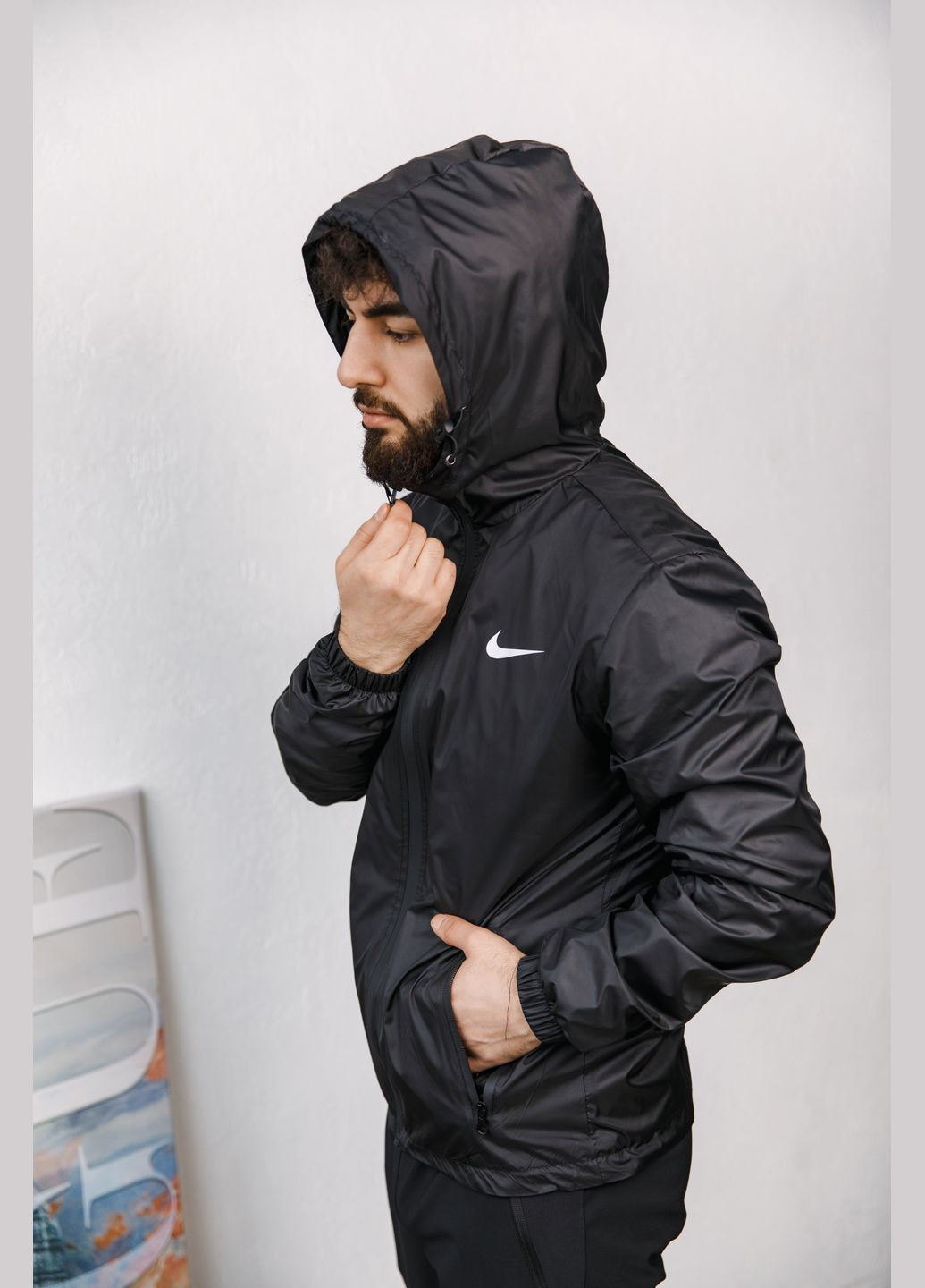Черная демисезонная ветровка No Brand ветровка