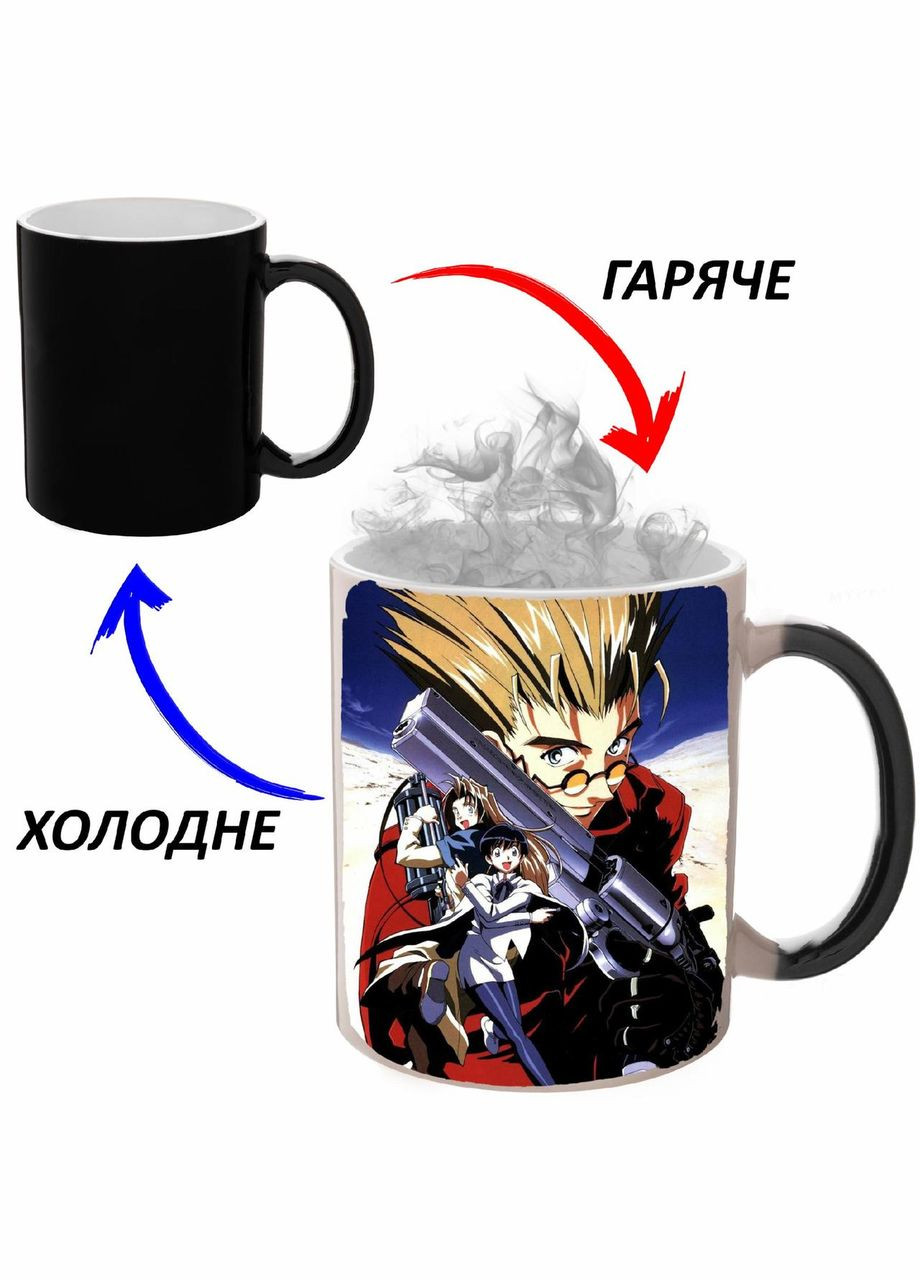 Чашка хамелон Тріган Аніме #002 (кухоль, горнятко) Чорна 330 мл No Brand (323471030)