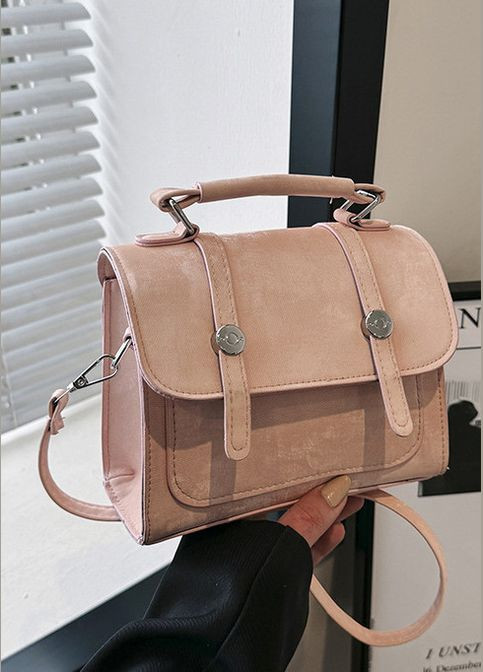 Жіноча сумка 9648 крос-боді рожева No Brand (303323099)