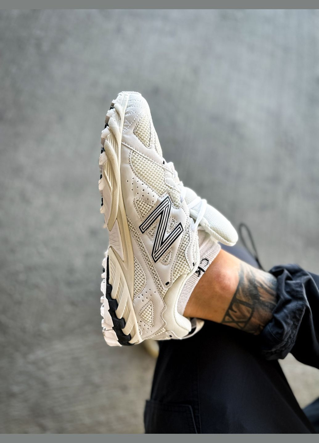 Кремові Осінні кросівки чоловічі new balance 610 nimbus cloud white black ml610tba No Brand