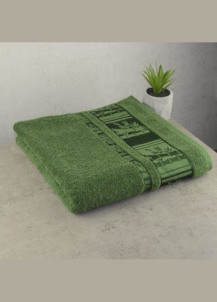 GM Textile банное махровое полотенце 70х140см bamboon 450г/м2 (зеленый) комбинированный производство -