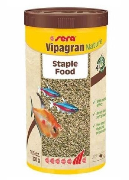 Корм для аквариумных рыб в гранулах Vipagran Nature 1000 мл 300 гр Sera (278369063)