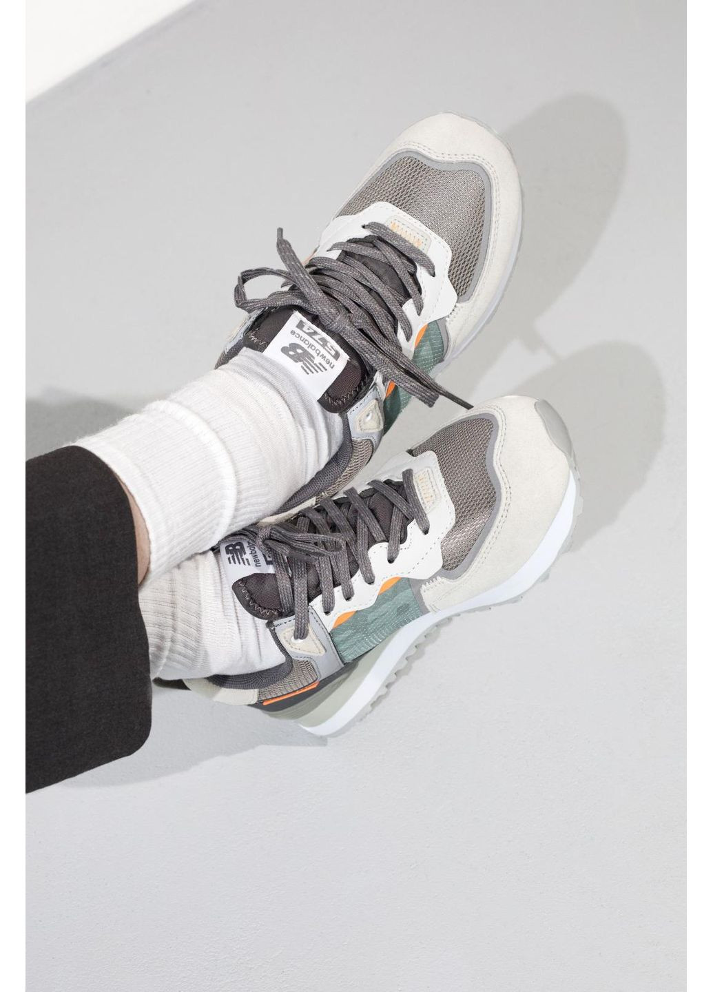 КРОССОВКИ ЖЕНСКИЕ NEW BALANCE 574 RE-IMAGINED GREY НЬЮ БЕЛАНС 574 No Brand серые демисезоны (367177535)