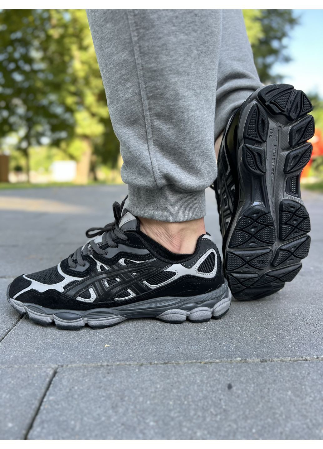 КРОСІВКИ ЖІНОЧІ ASICS GEL NYC BLACK SILVER АСІКС ГЕЛЬ НЮК No Brand чорні демісезони (368861794)