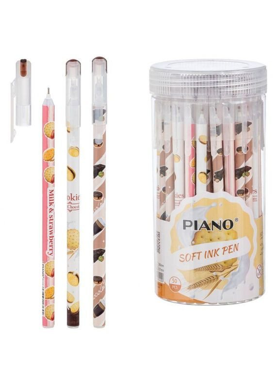 Ручка масляная " "/PT-1119/ "Cookie" 0,6/0,7мм, Soft ink Pen (50/2400) Piano (370597297)