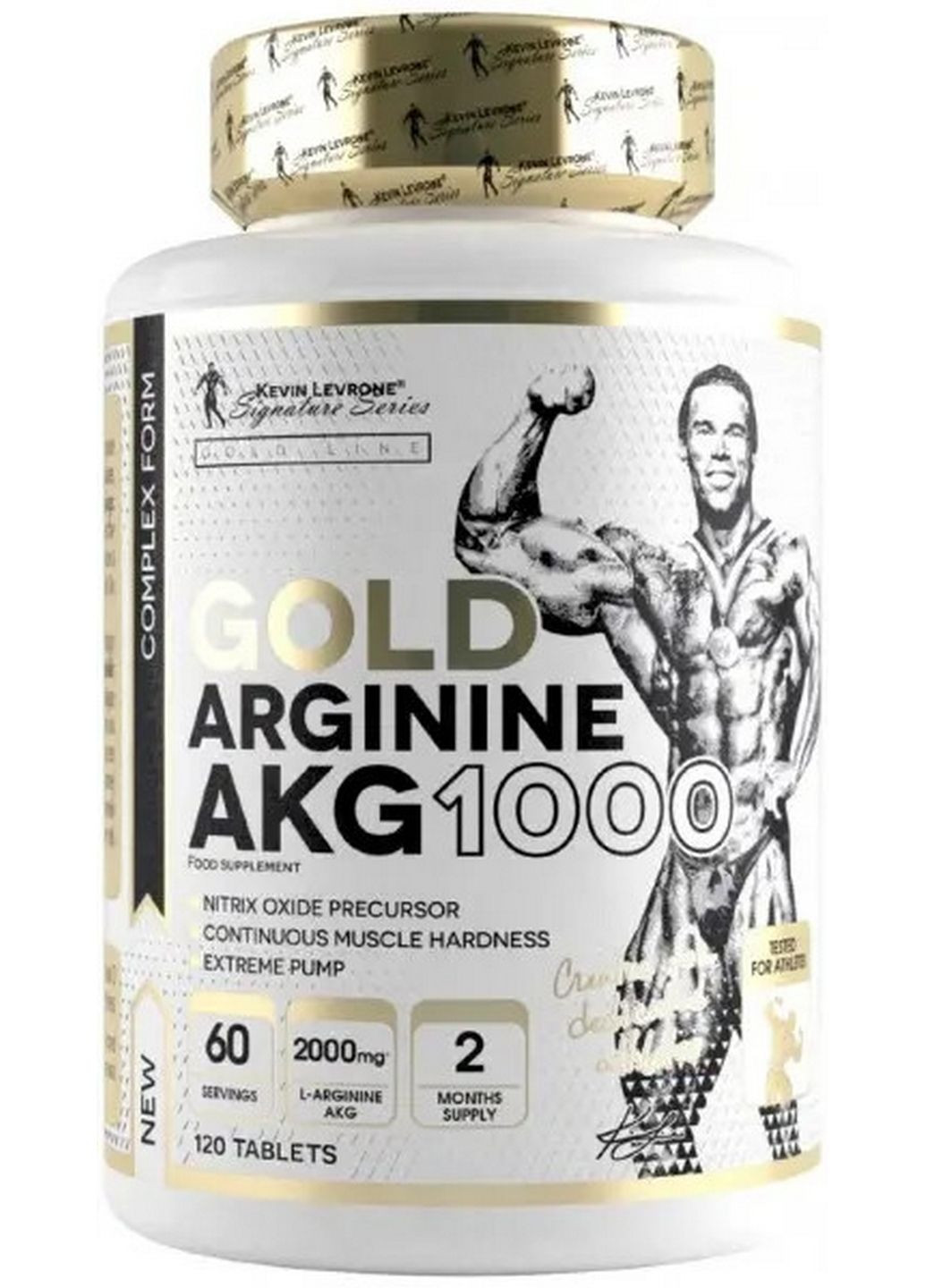 Амінокислота Gold Arginine AKG 1000, 120 таблеток Kevin Levrone (293421889)