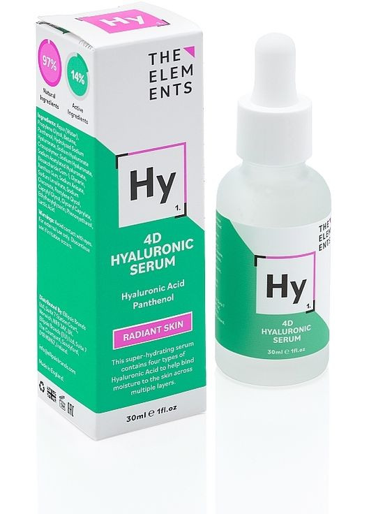 4D гіалуронова сироватка 4D Hyaluronic Serum 30ml (1254376-135955) The Elements (368655110)