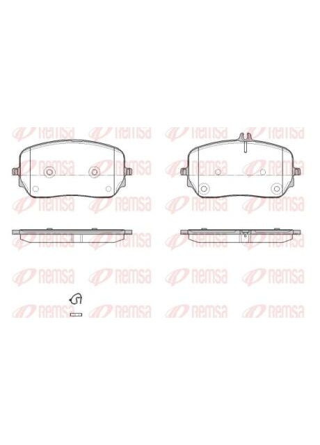 Колодки гальмівні дискові (комплект 4 шт) Remsa (354755694)
