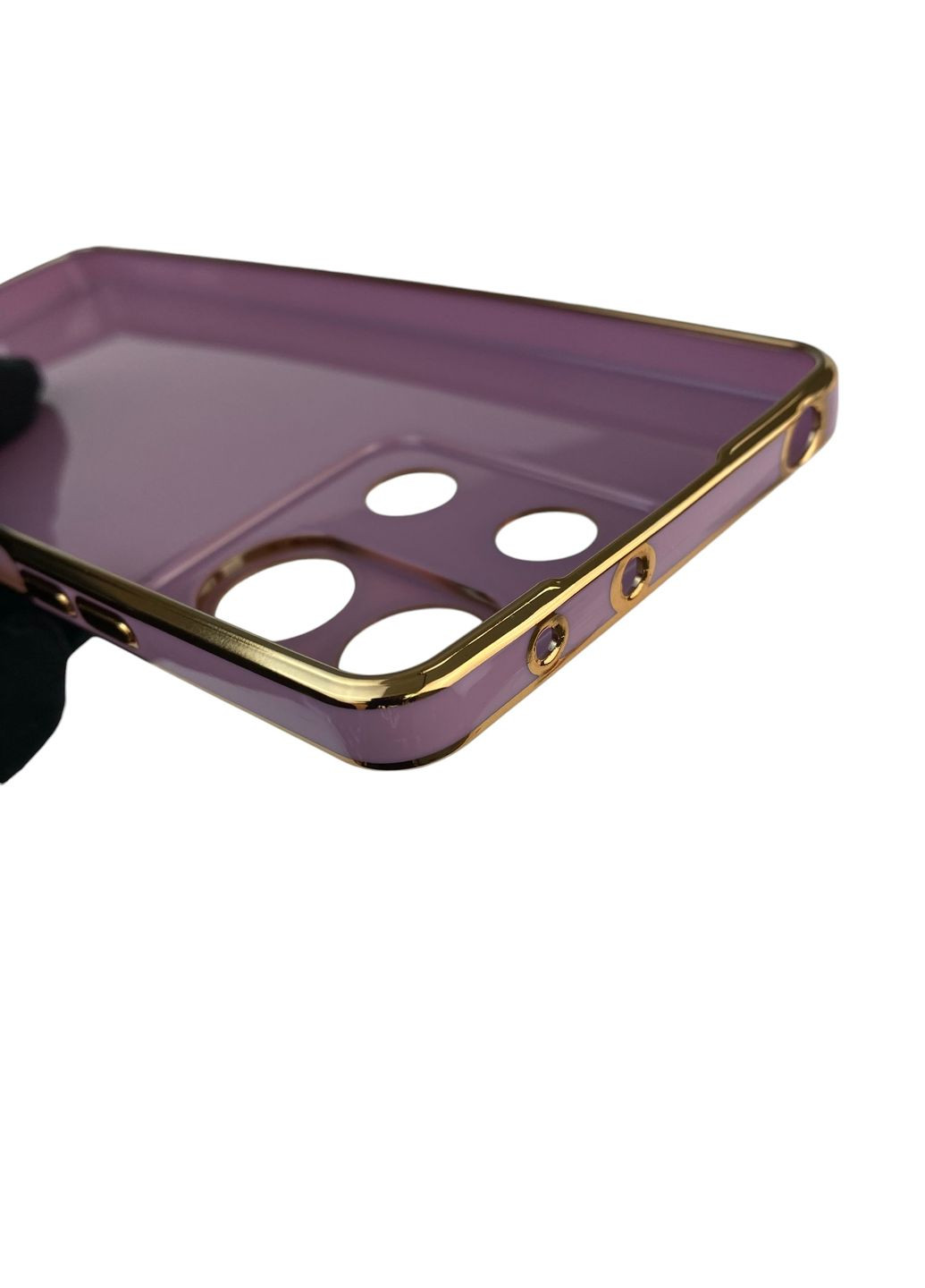 Чохол для Redmi Note 13 5G з кільцем MagSafe із золотою окантовкою на сяомі редмі нот 13 чорничний gs1 Xiaomi (366236492)