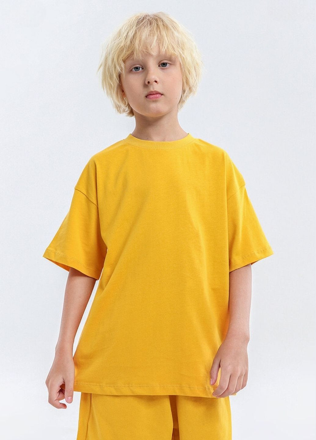 Жовта демісезонна футболка класична універсальна No Brand