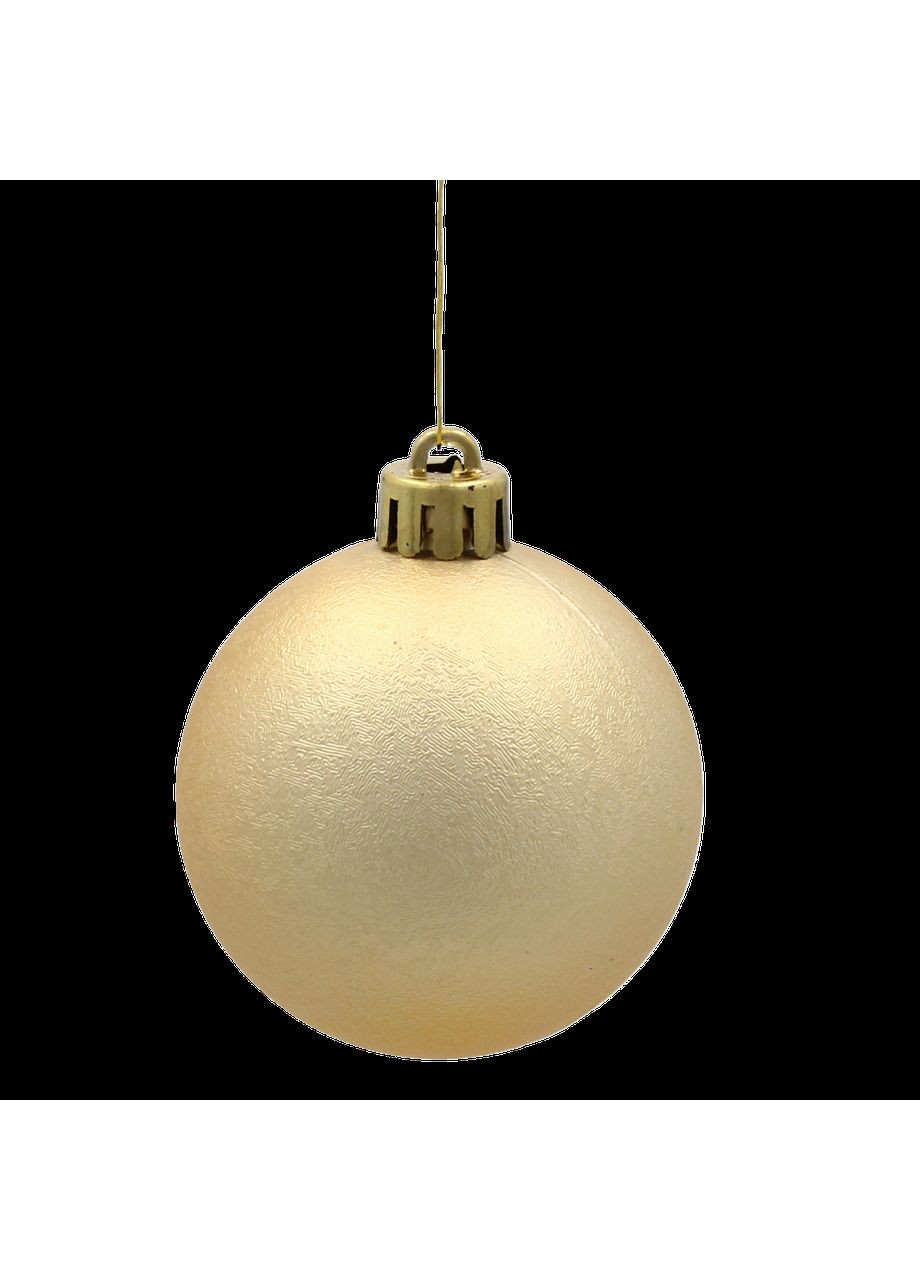 Елочные пластиковые шарики комплект 20шт, Ø 5см, золотистые Chomik (367114083)