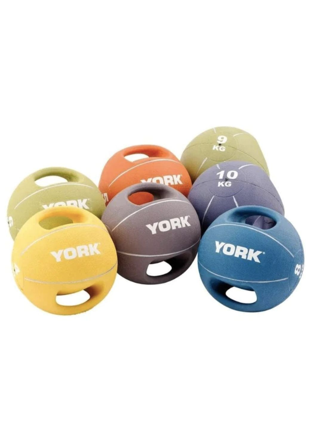 М'яч медбол 9кг із двома ручками York Fitness (303127117)