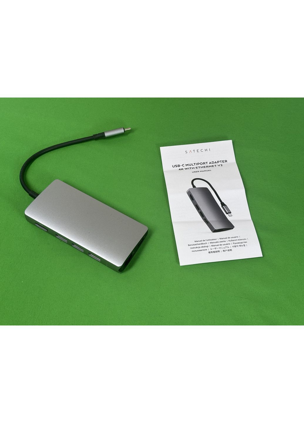 Хаб, Док-станиця, Концентратор Type-C Multi-Port Adapter 4K with Ethernet V2 Satechi (351371822)